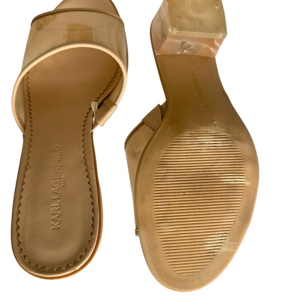 Karl Lagerfeld Paris Felda Clear Slip-on Slide Sandals - Picture 9 of 11